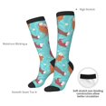 thumbnail image 4 of Naloa Sea Otters Family In Blue Water Thigh High Socks Extra Long Stretchy Sock Women Over Knee High Opaque Stocking Daily Wear, 4 of 6