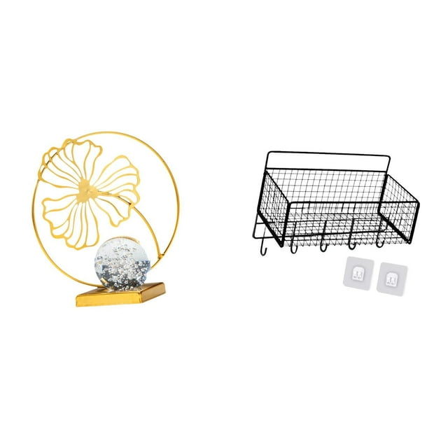 Cesta de almacenamiento colgante con forma de hoja, organizador de pared, estante de gabinete, material de hierro, ideal para regalar, decoración del