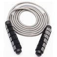 thumbnail image 1 of Weighted Cotton Rope Workout Heavy Jump Rope, Adjustable Skipping Rope with Ball Bearing Non-Slip Plastic Handle for Training Cardio Endurance Fitness Exercise, 1 of 5