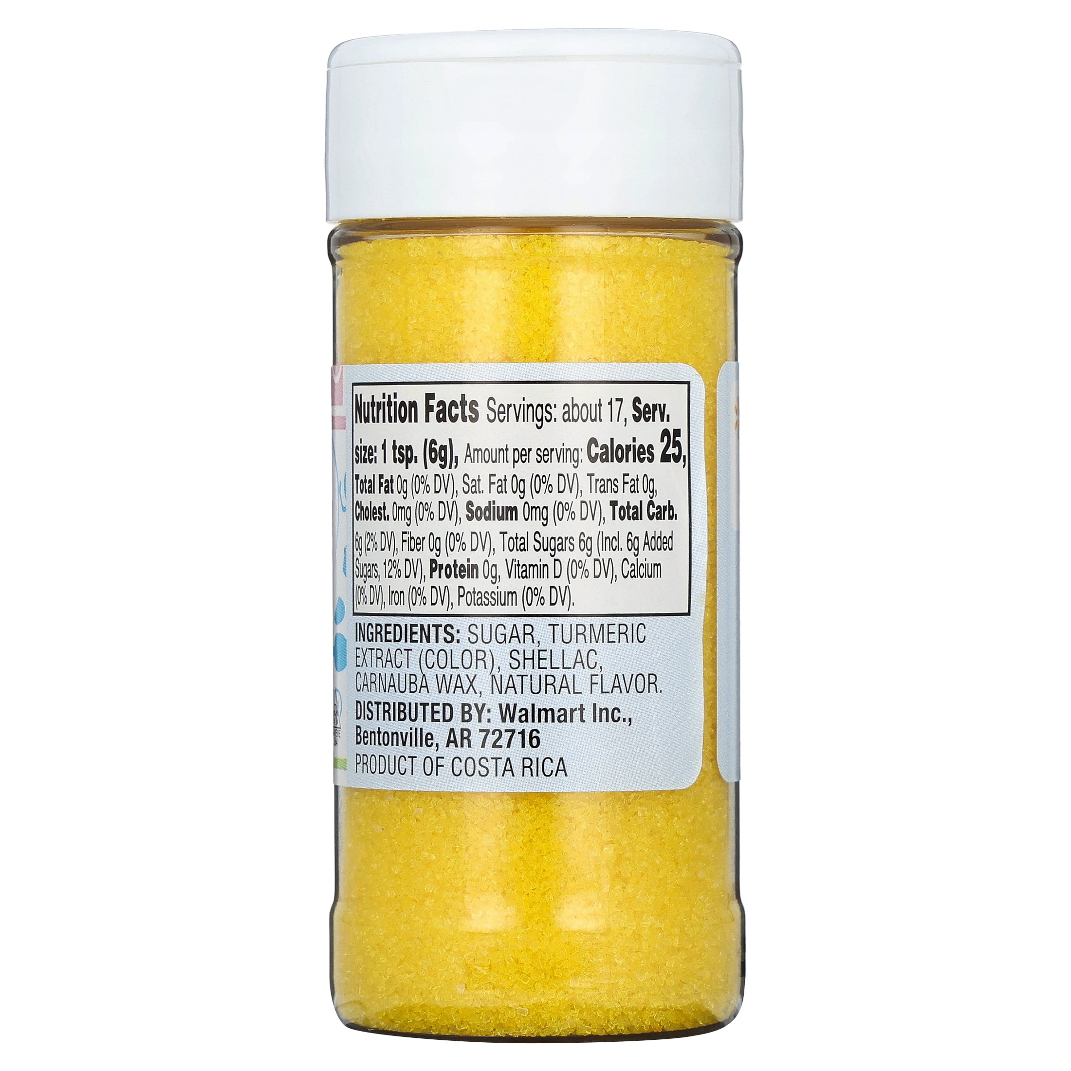 Great Value Sanding Sugar, Yellow, 3.5 oz