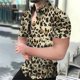 thumbnail image 3 of Camisa con estampado de leopardo para hombre, camisas casuales con botones, ropa de calle sexy de manga corta, camisas vintage de mano corta, verano 2024, 3 of 5