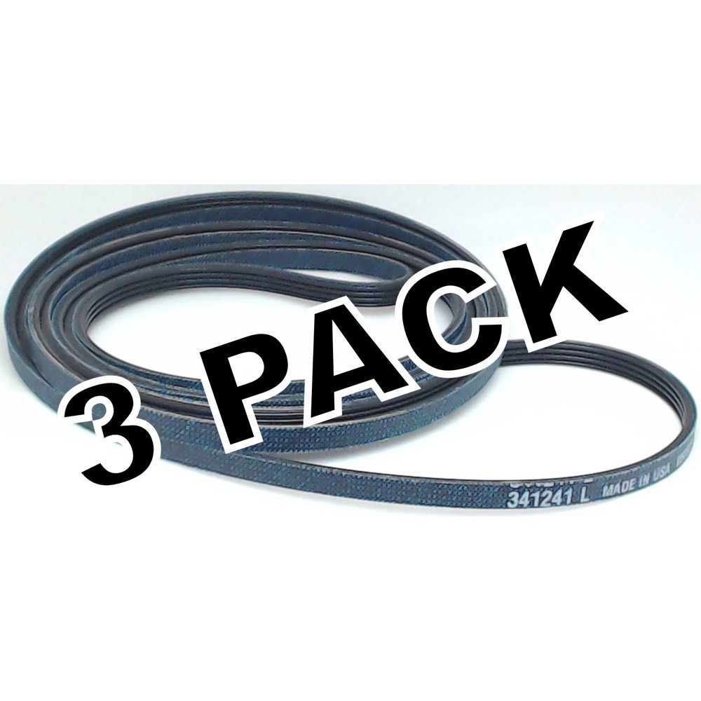 3 Pk, Dryer Belt for Whirlpool, Sears, Kenmore, AP2946843, PS346995