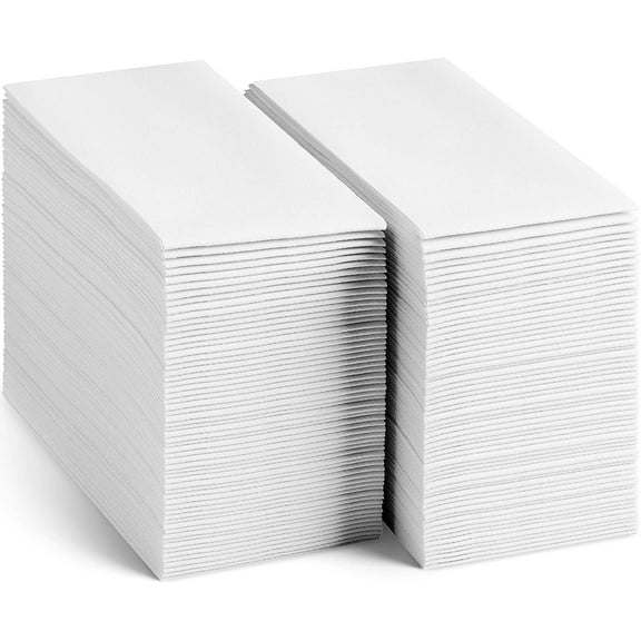 50-Pack  Disposable Linen-Feel Guest Towels [12" x 17"] - Cloth-Like Hand Bathroom Napkins - Made In USA, Soft and Absorbent Paper Napkin for, Bathroom, Party, Wedding, Or Event