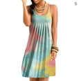 thumbnail image 1 of Vestido Corto Con Estampado Tie-Dye Vestido Sin Mangas Plisado, Verde Rosa, S Inevent AP002087-65, 1 of 7