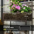 thumbnail image 3 of Outsunny Wicker Planter with Trellis for Climbing Plants, Freestanding Rattan Planter with Storage Shelf for Garden, Balcony, Brown, 3 of 9