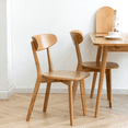 thumbnail image 7 of Marsrizon Oak Wood Dining Chairs, Mid Century Modern Dining Chairs, Dining Room Chairs with Curved Backrest, Kitchen Chairs for Dining Room, 7 of 7