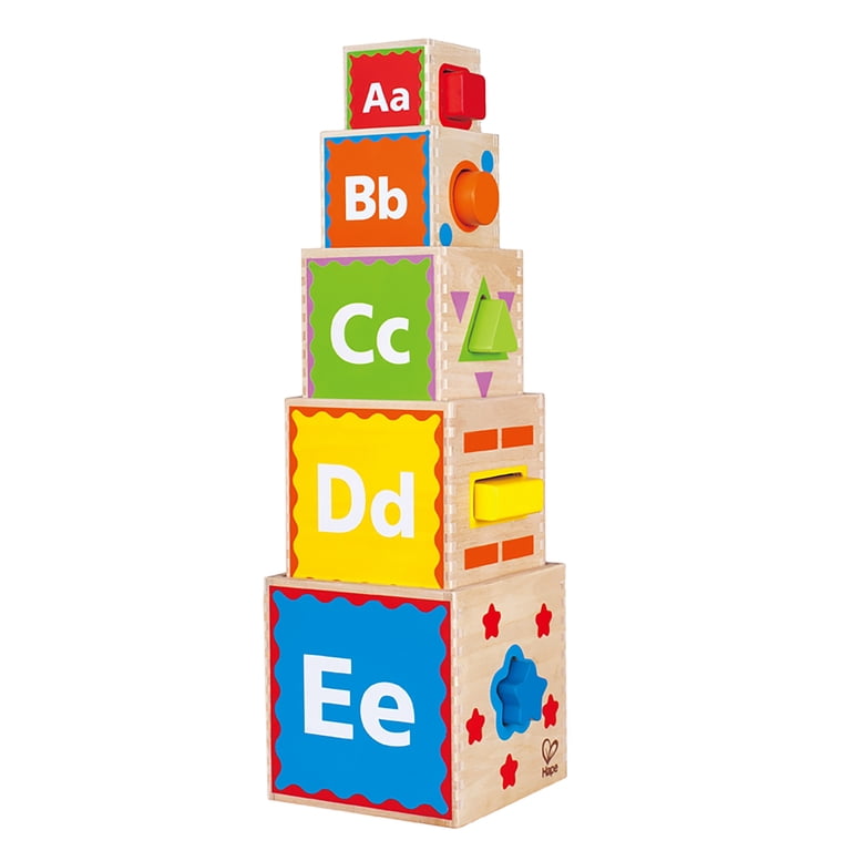 ハペ　5種 Hape Wooden Stackable Infant Children's Toy, Pyramid of Play