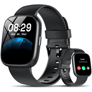 Smart Watch Fits for Android and IPhone, Smartwatch for Women Men with Alexa Built-in, 1.83" HD Touchscreen Fitness Tracker 120 Plus Sports Mode, Smart Watch with Bluetooth Call, IP68, for Gift Black