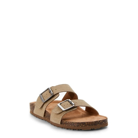Time and Tru Women's Two Band Slide Sandals