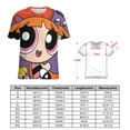 thumbnail image 2 of The Powerpuff Girls Womens T-Shirt Round Neck Short Sleeve Tee Shirts Summer Breathable Tops Blouse L, 2 of 8