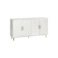 thumbnail image 5 of Gzxs Accent Cabinet with 4 Doors, Modern Sideboard Buffet Storage Cabinet w/ Golden Metal Legs and Handles, for Living Room, Kitchen, Office, and Hallway, Antique White, 5 of 9