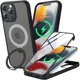 thumbnail image 1 of wonima11 Cavor for iPhone 13 & iPhone 14 Case, Compatible with Magsafe, for iPhone 14 Case with Screen Protector, Stand Protective Magnetic Phone Cover-Black, 1 of 1