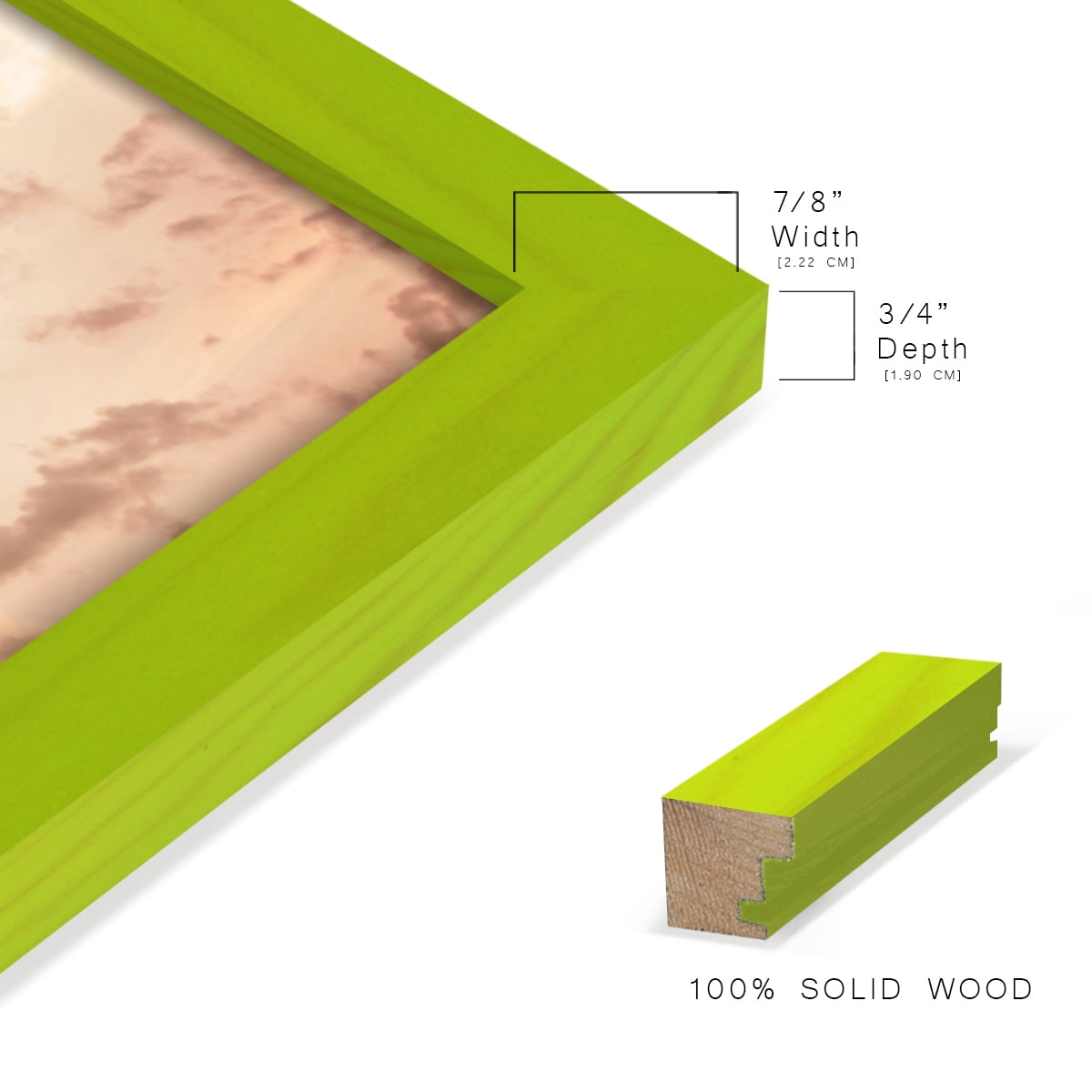 8x10 Wood Grain Picture Frame - Avocado