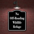 thumbnail image 2 of No Off-Roading - Wildlife Refuge BLACK Aluminum Composite Sign 15''x18'', 2 of 9