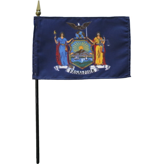 New York - 4"X6" Stick Flag