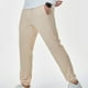 thumbnail image 4 of Pantalones largos para hombre, color liso, con bolsillo, cintura elástica, cordón ajustable, de poliéster, 4 of 8