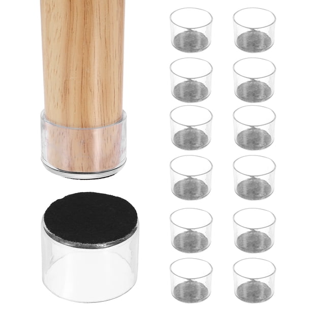 Uxcell 14Pcs Protectores Redondos para Patas de Silla, 1.5" & Fundas de Fieltro para Patas de Muebles