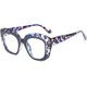 thumbnail image 1 of wonima44 LJCZKA Blue Light Blocking Glasses Women Oversized Stylish Square Cat Eye Eyeglasses Anti Eyestrain Computer Clear Frame, 1 of 1