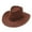 Coffee, variant on Mifelio Cowboy Hat Men Adult Casual Solid Suture Summer Western Fashion Cowboy Sun Hat Wide Brim Travel Sun Cap Hats for Men Brown One Size