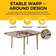 thumbnail image 4 of Texas Star Retro Table Cloths for 5 Foot Rectangle Tables, Brown Beige Wooden Berry Vintage Patio Waterproof Elastic Fitted Tablecloths, Washable Rectangular Table Cover for Camping, 4 of 8