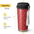 thumbnail image 4 of Christmas 18oz Double Drinking Coffee Mug – Vacuum Insulated Stainless Steel Travel Cup with Leakproof Lid, 316 Steel Thermos Tumbler for Hot & Cold Beverages, 4 of 7