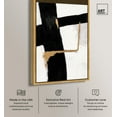 thumbnail image 3 of Art Remedy Black and White Art Canvas, 30" x 45", Gold Frame, Urban Grid III, 3 of 7