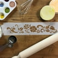 thumbnail image 2 of Designer Stencils C437 Floral Explosion Tier 4 Cake Stencil, Beige/semi-transparent, 2 of 4