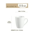 thumbnail image 2 of vancasso, 11oz Coffee Mugs Set of 6, Ceramic Hot Chocolate Coffee Cup Set, White, 2 of 6