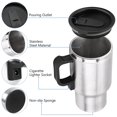 thumbnail image 2 of Hervidor de té eléctrico Hervidor eléctrico para automóvil 12V 450ml Taza calefactora eléctrica de acero inoxidable para viajes en el automóvil Apagado automático Hervidor de viaje Calentador de agua, 2 of 5