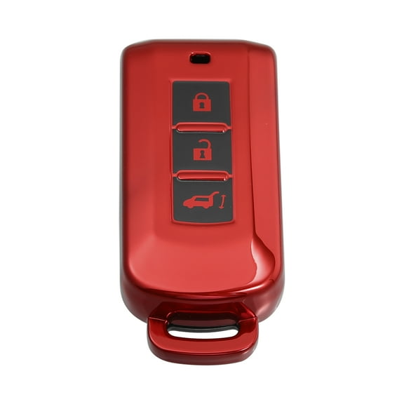 Unique Bargains TPU Key Fob Cover Fit for Mitsubishi Outlander 2003-2022 for Mitsubishi Endeavor 2004-2011 Red