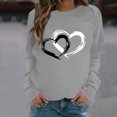 thumbnail image 2 of FAIWAD Women's Long Sleeve Pullover Tops Heart Print Round Neck Tops Spring Loose Plus Size Tunic Tops, 2 of 5