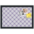 thumbnail image 2 of PinPix 18x12 Custom Cork Bulletin Board Argyle Lilac Poster Board Has a Fabric Style Canvas Finish, Framed in Argyle Lilac, by ArtToFrames (PinPix-639), 2 of 6