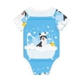thumbnail image 2 of Rocae Collie in Bathtub for Baby Climbing Clothes Soft Baby Romper for Active Infants Comfortable and Breathable Crawling Jumpsuit Unisex Baby Outfit 12 Months, 2 of 8