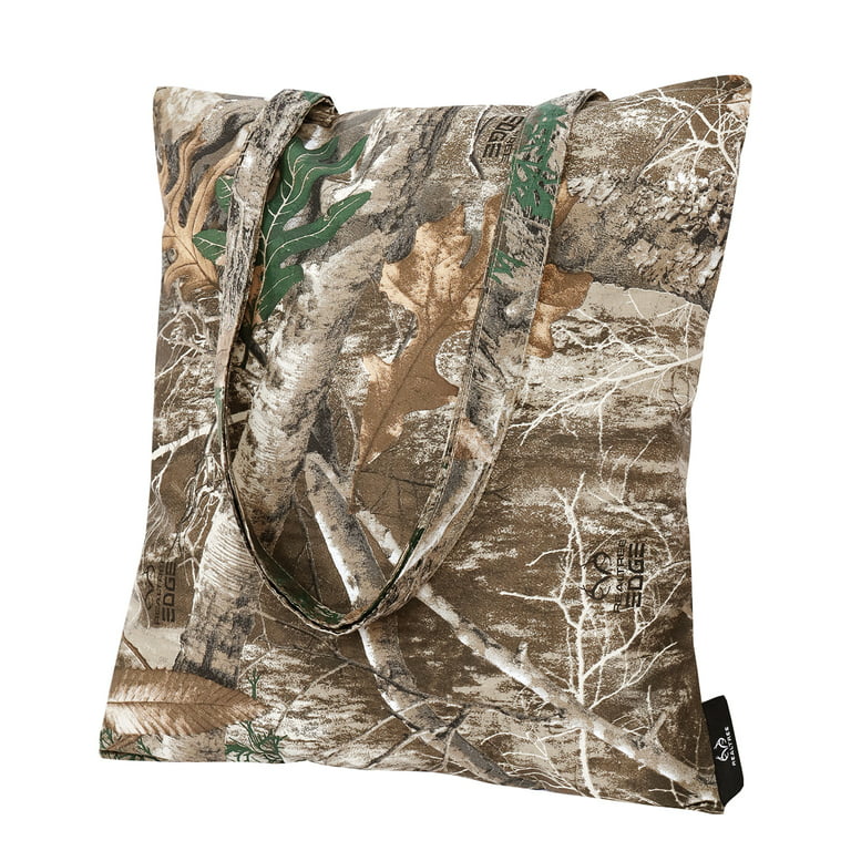 Realtree Edge Camo Kitchen Reusable Grocery Tote Bag - Cloth Shopping Bag  for Vegetables and Utility Bag – (15 x 16)