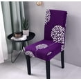 thumbnail image 2 of Modern Stretch Dining Chair Covers Removable Washable Spandex Slipcovers for High Chairs Kitchen, Dining Room, Hotel, Ceremony 2/4/6PCS Chair Protective Covers (Purple, SET of 6), 2 of 6