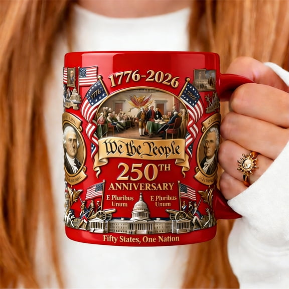 1776–2026 250th Anniversary Mugs, Patriotic Independence Day Mug Gift for Men Couples Lovers, July 4th Commemorative Gift