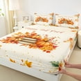 thumbnail image 3 of Castle Fairy Autumn Pumpkin 4-Piece Full Size Sheets,Tree Leaves Bed Sheets,Fall Harvest Lightweight Sheet Sets,Breathable Home Decor, 3 of 7