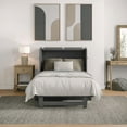 thumbnail image 3 of Santa Fe Coffre-Lit Escamotable en Bois pour Lit Simple avec Matelas et Chargeur Intégré, Gris, 3 of 19