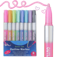 thumbnail image 1 of Juego de bolígrafos de contorno de doble línea, bolígrafo fluorescente de doble color, bolígrafo de cuenta manual, cosas buenas recomendadas para presionar un bolígrafo fluorescente brillante, 1 of 5