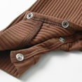 thumbnail image 7 of Baby Boy Girl 2 Pack Solid Romper Short Sleeve One Piece Jumpsuits Clothes Sets Brown & Khaki 3-6 Months, 7 of 7