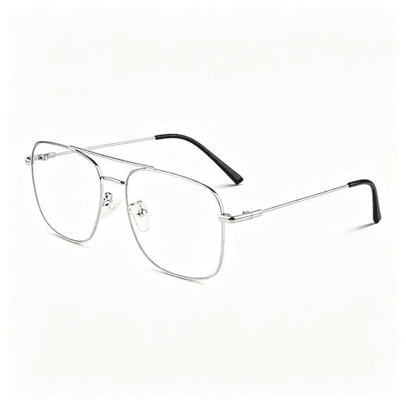 HBMYN Fake Glasses Non-Prescription Clear Lens Metal Frame Women Men | Fashion 80s Lightweight Eyewear for Reading, Retro 80s Style fake glasses