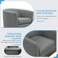 thumbnail image 6 of Giantex Swivel Accent Chair w/Ottoman, Modern Barrel Club Chair, Swivel Single Sofa w/Footrest, Gray, 6 of 9