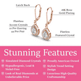 thumbnail image 2 of Cate & Chloe Izzy 18k Rose Gold Plated Drop Earrings with Simulated Diamond Crystals Gift for Women, 2 of 9