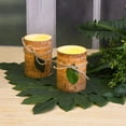 thumbnail image 3 of LumaBase Cork with Leaf Battery Operated LED Candles - Set of 2, 3 of 6