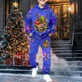 thumbnail image 5 of YMNXA Big Kids Boys Christmas Outfits Two Piece Long Sleeve Reindeer Print Hoodies And Jogger Pants Stylish Soft Sets For Daily Wear Blue 2-3 Years, 5 of 7