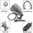 thumbnail image 2 of ENERGETIC Clip Desk Lamp LED Light, 3.5W 4000K Flexible Gooseneck Bendable Light for Bedroom, Silver, 2 of 6
