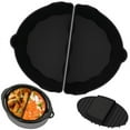 thumbnail image 2 of Wekvgz 2 Pcs Doublure en Silicone pour Mijoteuse avec Poignée Séparateurs de Mijoteuse de Qualité Alimentaire Doublures Réutilisables en Silicone pour Mijoteuse Lave-Vaisselle Pliable pour Mijoteuse Ronde Ovale 6-8Qt (Noir), 2 of 11