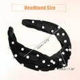 thumbnail image 5 of Unique Bargains Velvet Hair Headband Faux Pearl Knotted Headband for Women Girl Black 6.69"x4.72"x1.38" Wide Headband, 5 of 7