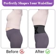 thumbnail image 5 of Adjustable Waist Trainer Wrap for Women 2PCS, 180in Total Length Breathable Stretch Fabric, Tummy Control, Back Support, Body Shaping Belt for Workout, Daily Wear, Posture Correction (Black), 5 of 7