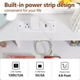 thumbnail image 4 of SOMLINE Makeup Vanity Table Set with Large Lighted Mirror & Charging Station, 1 Large Drawer & 2-Drawer Chest & 2 Cabinet,Dressing table with Stool for Christmas gifts, White, 4 of 8